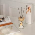 Private Label Glass Bottle Reed Diffuser Sets With Wooden Cap