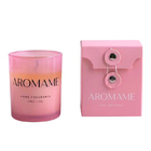 Pink Glass Scented Candle Romantic Smokeless Soy Wax Plant Essential Oil