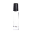 Transparent Black Plastic Cap 10ml Glass Roller Ball Bottles