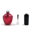 Flame Plating Frosted Red 13ml Nail Polish Glass Bottle