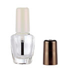 Solid Plastic Double Cap 20g Empty Nail Polish Bottles With Brush