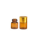 1ml 2ml 3ml 5ml Amber Essential Oil Bottles With Metal Cap