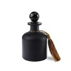 2021 Black Color 200ml Essential Oil Belly Reed Diffuser Glass Bottles