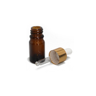 5ml Amber Essential Oil Bottle With Golde Dropper Cap
