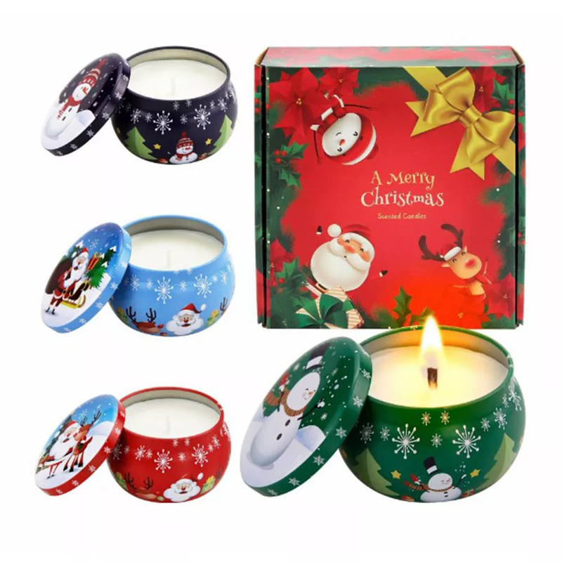 Tin Jar Soy Wax Scented Candle Luxury Home Decor Gift Set 120gsm
