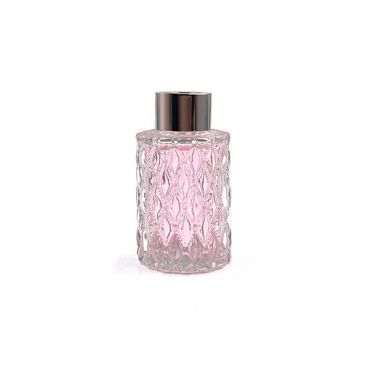 Silver Cap 160ml Diffuser Glass Bottle With Travel Plug