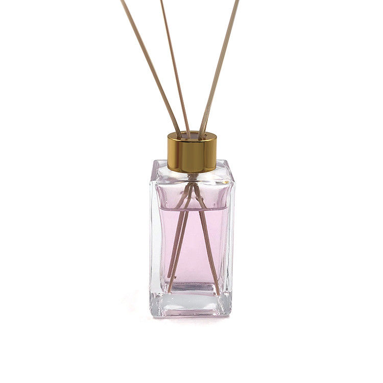 Square Decorative Crystal 115ml Glass Bottle For Reed Diffuser